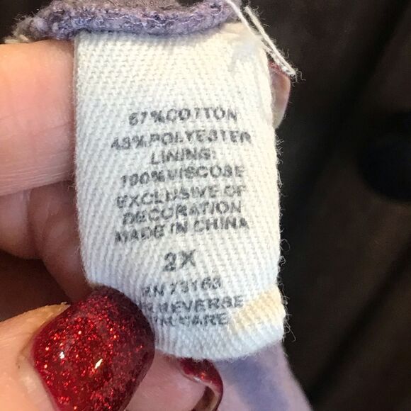 Indigo Thread Company Purple Blouse Size 2X - Picture 4 of 7